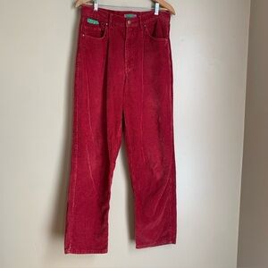 Empyre Pants Women Red Tori 90s Corduroy Skate Jeans Retro Y2K Baggy Large